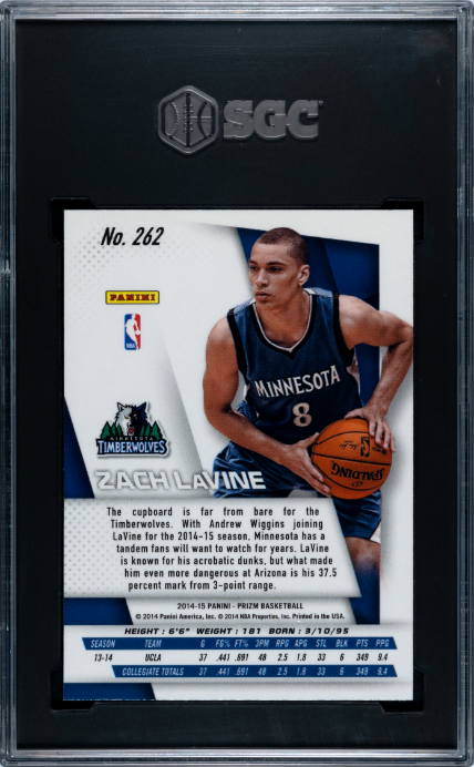 Lonestarchampions's 2014 Panini Prizm Zach Lavine #262 SGC
