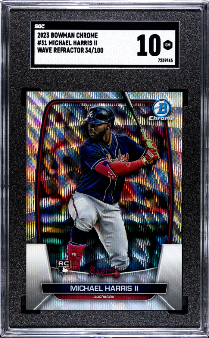 2023 Bowman Chrome Michael Harris II Wave Ref. #31 SGC 10